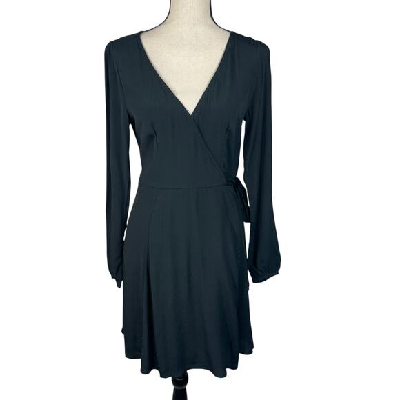 Abercrombie & Fitch Dresses & Skirts - Abercrombie & Fitch Small Mini Wrap Dress Long Sleeve Surplice V-Neck A-Line